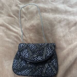 Walborg Elegant Black Beaded Women's Mini Bag